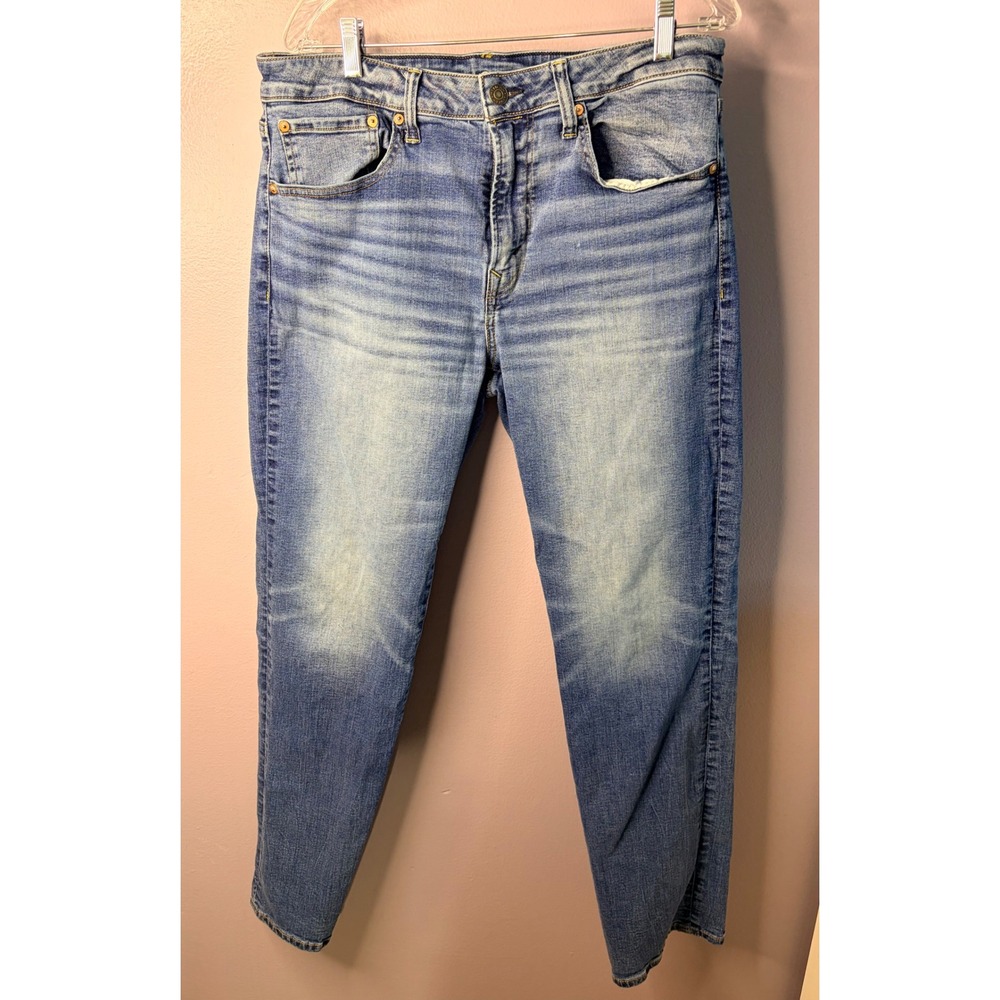 American Eagle Airflex+ Medium Wash Blue Denim Jeans 34x34 Mens
